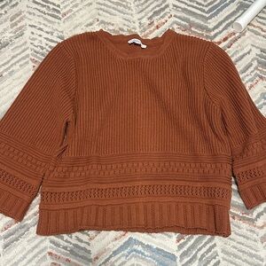 Elegant Rust Crew Neck Sweater